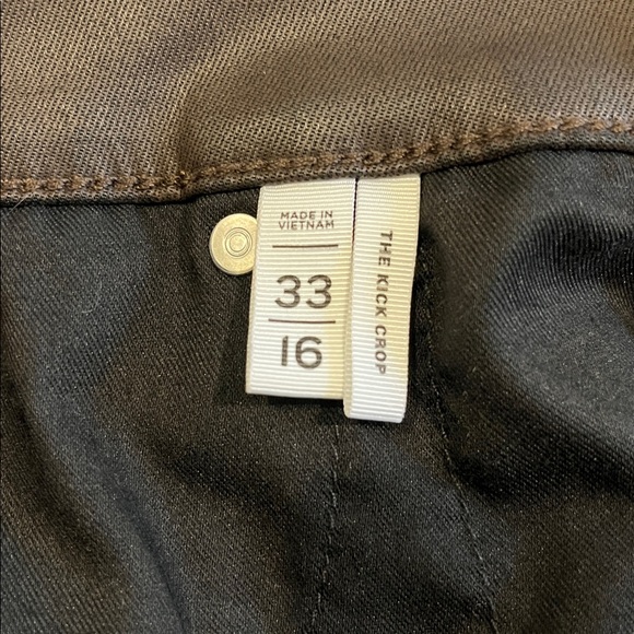 Loft The Kick Crop Brown Pants - Picture 7 of 8